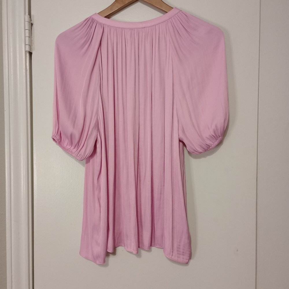 Current Air Split Neck Tie Blouse - image 3
